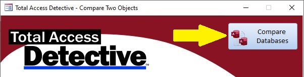New Compare Database button on the Total Access Detective Add-in form New Compare Database button on the Total Access Detective Add-in form