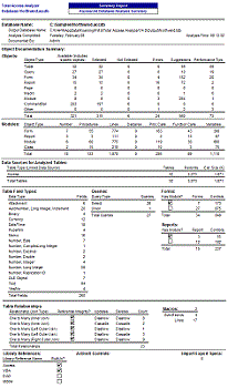 Microsoft Access Database Documentation Summary 