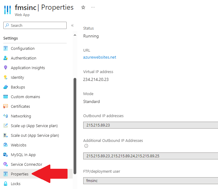 Get IP Addresses from an App Service in an Azure App Service Plan