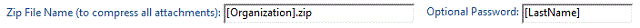 Compress all your email attachments into a zip file with password