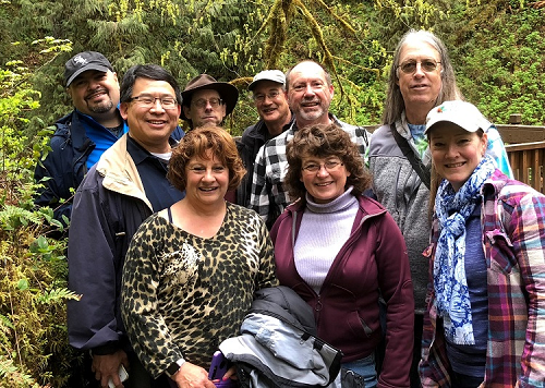 Luke hiking with fellow Access Enthusiasts